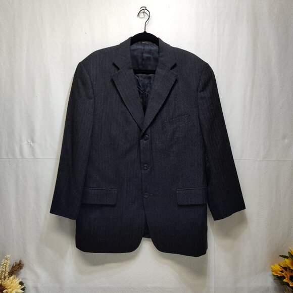 Fenzia 100% Wool Sport Coat Blazer 42 Short S & K Famous Brands Made In Israel - Picture 1 of 8